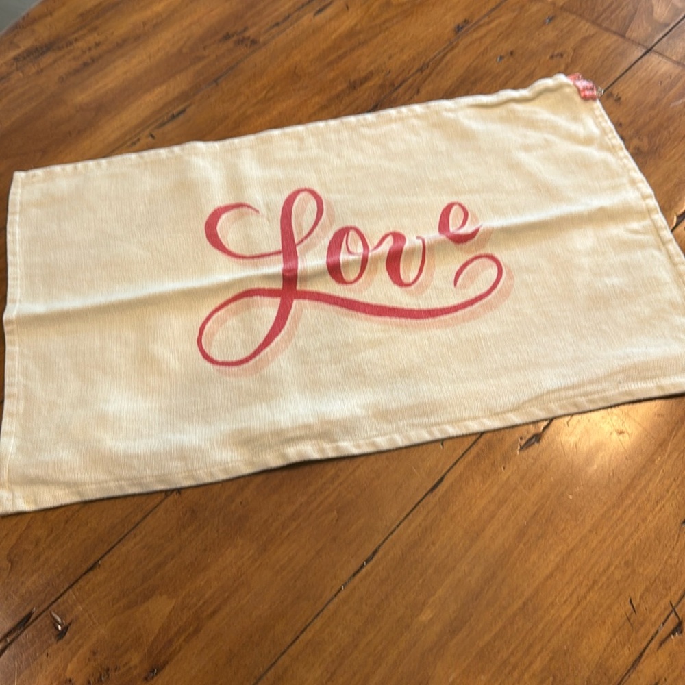 Pottery Barn Lumbar “Love” Pillow Cover.